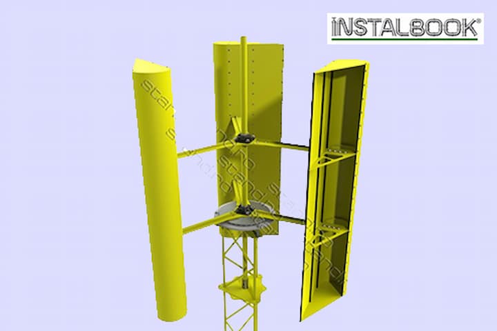 Turbina eoliana cu ax vertical, avand design personalizat Instalbook